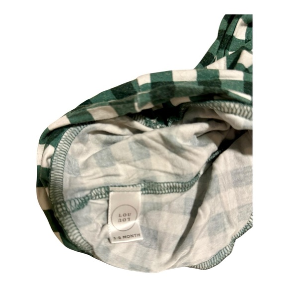 Lou Lou & Company Green and White Gingham top and bottom 3-6mo - Picture 6 of 6